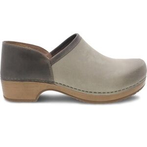 Dansko Brenna Clog Size 40 - Burnished Leather Taupe